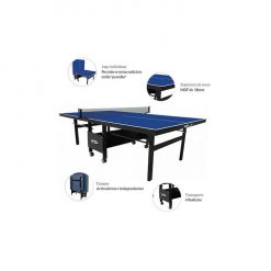 Mesa de Tênis de Mesa Dobrável em MDF de 18mm c/ rodas articulada Marca Klopf