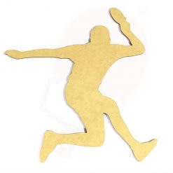 Painel de Decoração Vetorizado Mesatenista Masculino de MDF Cor Natural ClickTM