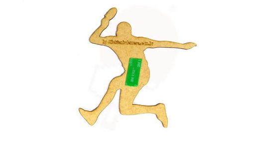 Painel de Decoração Vetorizado Mesatenista Masculino de MDF Cor Natural ClickTM - Imagem 2