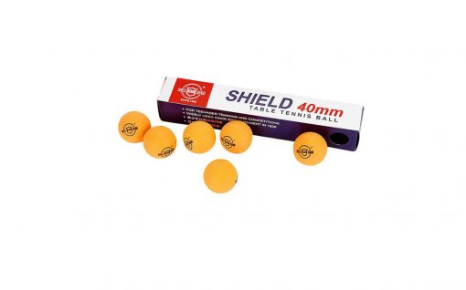Caixa com Bolas de Celuloide 40mm com 06 Un(s) na Cor Laranja Marca Shield Brand Tênis de Mesa