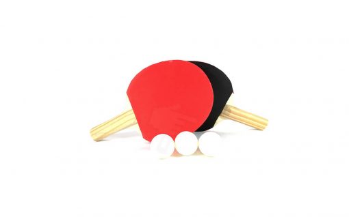 Kit 2 Raquetes Borracha e Borracha + 3 Bolinhas Cabo Sem Grip Procopio