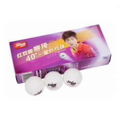 Nova Caixa Bola de Plástico D40+ 01 Estrela c/ 10 und Cor Branca