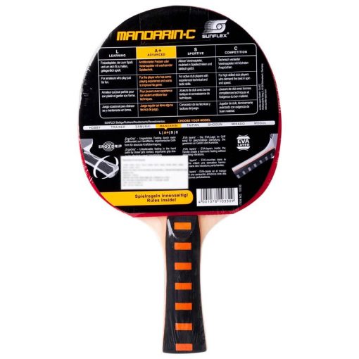 Raquete Mandarin C ITTF Clássica da Sunflex TT TÊNIS DE MESA - Imagem 2