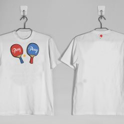 Camiseta de Tênis de Mesa Par de Raquetes Ping Pong