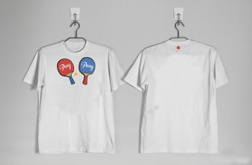 Camiseta de Tênis de Mesa Par de Raquetes Ping Pong