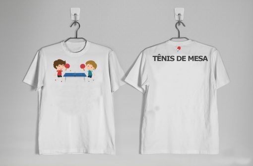 Camiseta de Tênis de Mesa Crianças Jogando