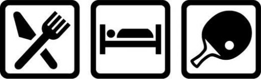 Camiseta de Tênis de Mesa Comer, Dormir e Treinar - Imagem 2