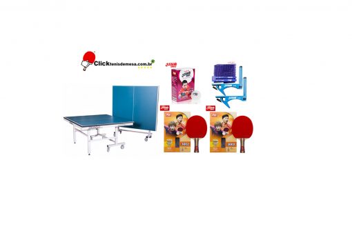 Combo de Tênis de Mesa Classe A+ Profissional (Mesa, Rede, Raquetes e Bolas)